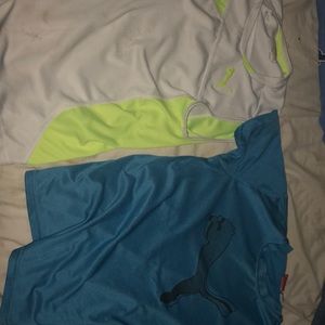 Two boys tee shirts blue and white